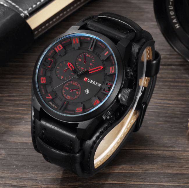 Shopnory | Luxe Navigator Uhr Lederband