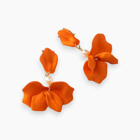 Goldvergoldete Perlen-Dangle-Ohrringe - Isabella | Shop Nory
