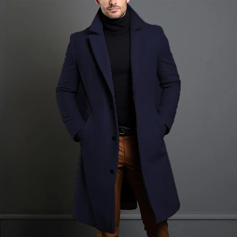 Länger, lässiger Trenchcoat für Herren