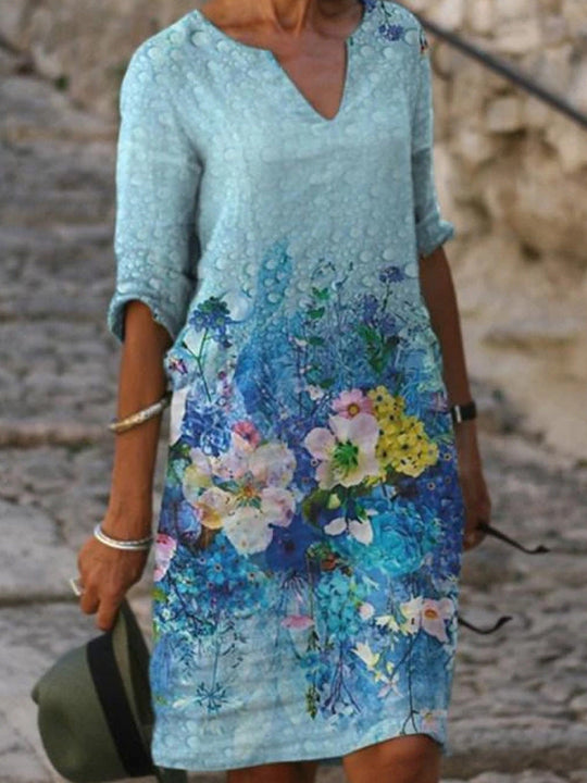 Bezauberndes Kleid Mit Blumenmuster Für Frauen