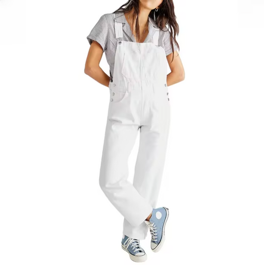 Klassische Latzhose mit Verstellbaren Trägern für Damen