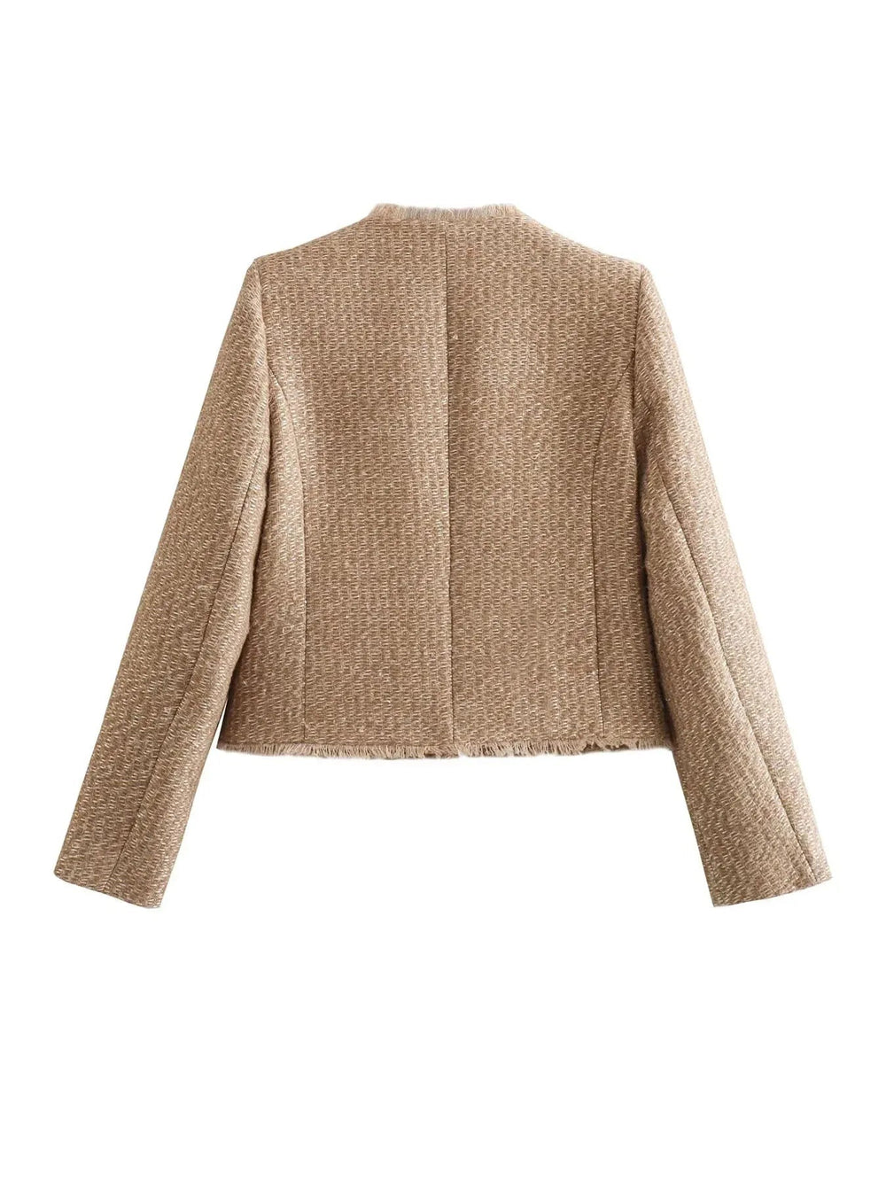 Elegante Tweed Cropped Jacke