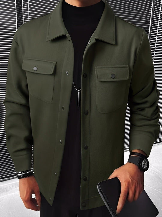 Lässige Karierte Jacke mit Taschen für Herren