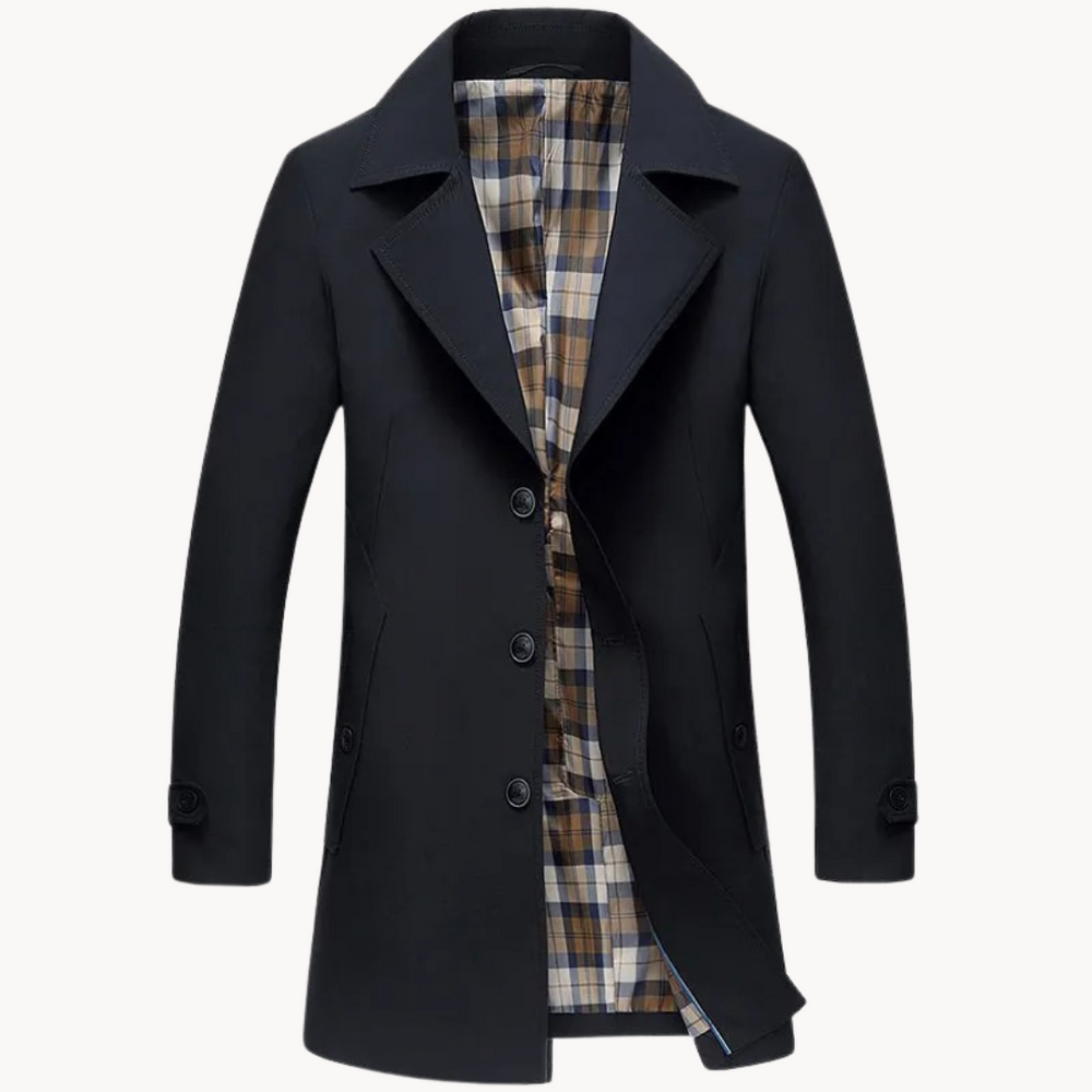 Strapazierfähiger Winddichter Herren-Trenchcoat mit Design