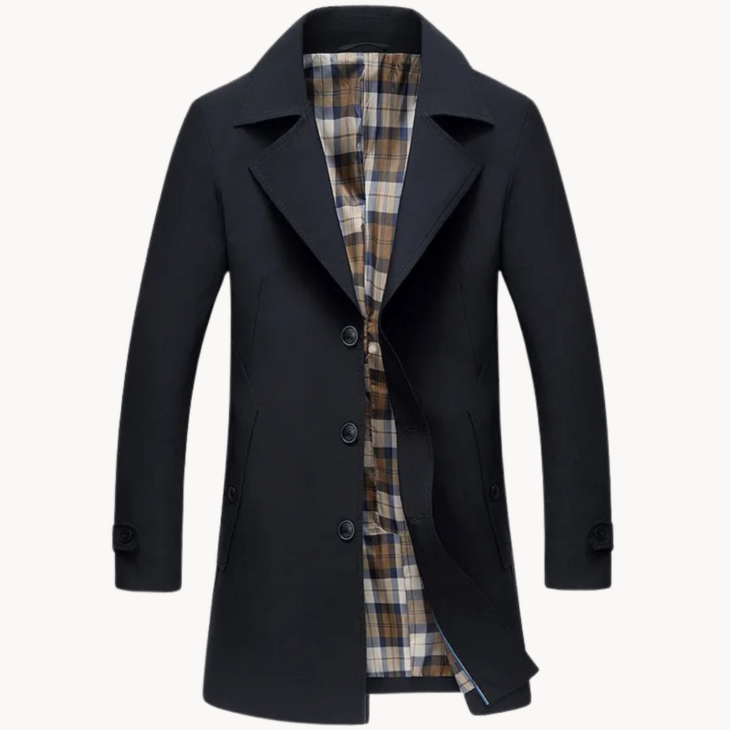 Strapazierfähiger Winddichter Herren-Trenchcoat mit Design