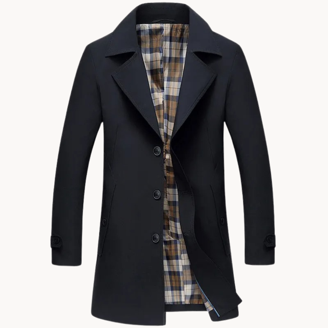 Strapazierfähiger Winddichter Herren-Trenchcoat mit Design