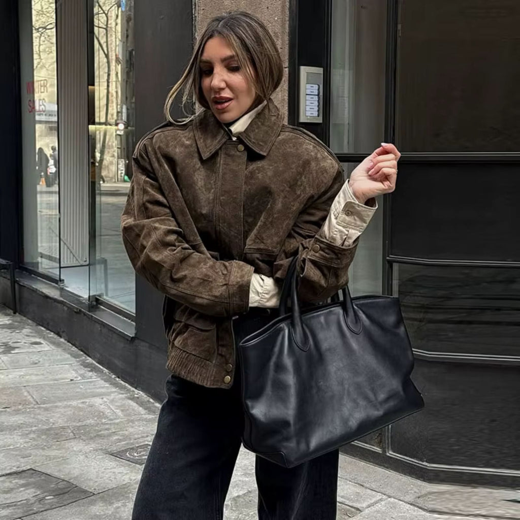 Shopnory | Übergrößen Wildlederjacke