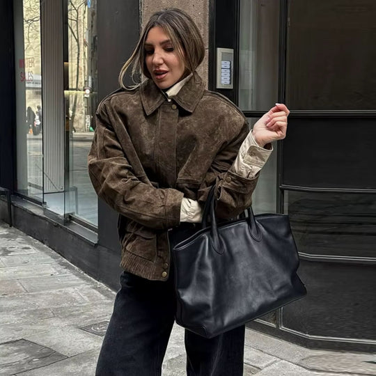 Shopnory | Übergrößen Wildlederjacke