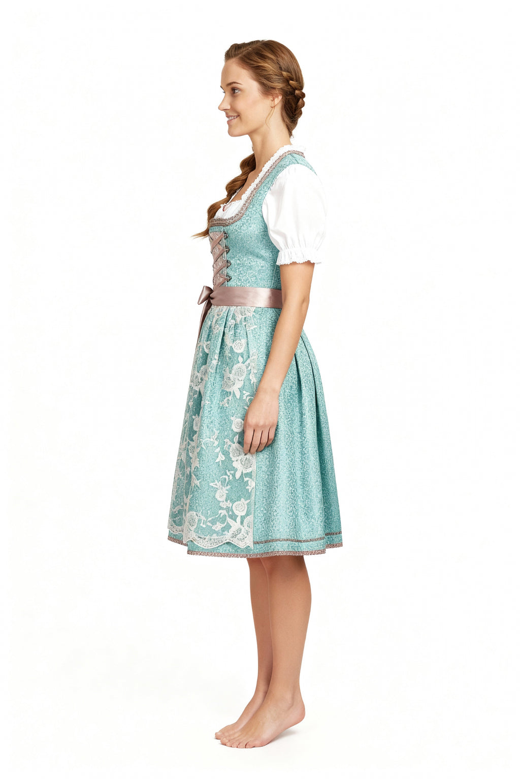 Einzigartige Damen Tracht mit Schürze Perfekt für Oktoberfest