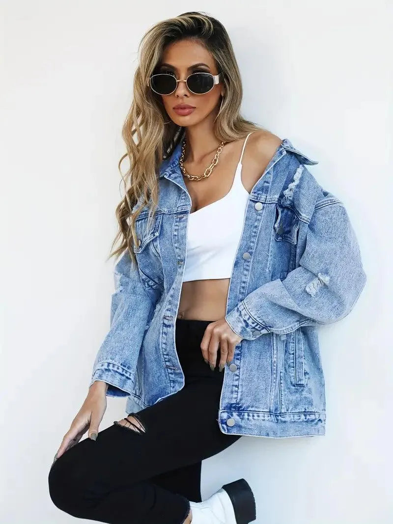 Oversized Jeansjacke für Damen