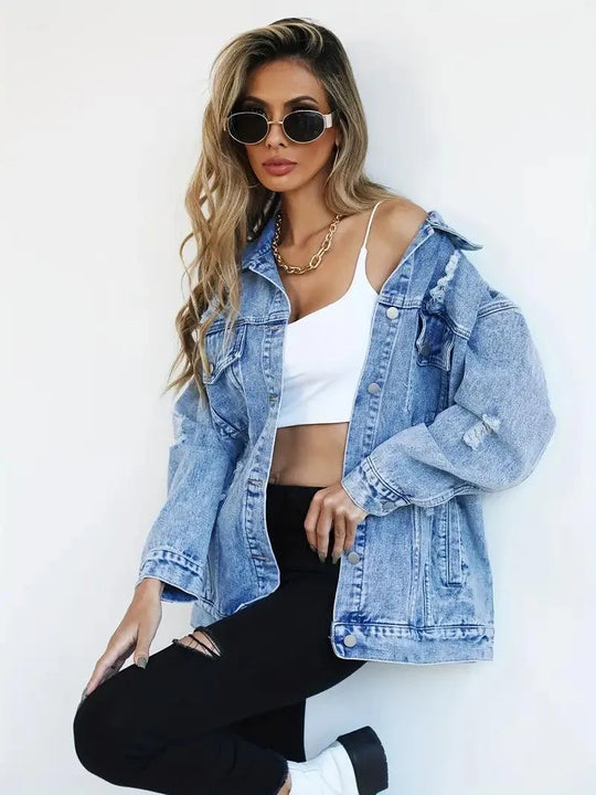 Oversized Jeansjacke für Damen