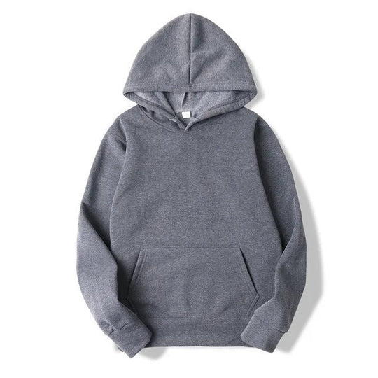 Unifarbener Kapuzenpullover Aus Baumwolle Für Frauen
