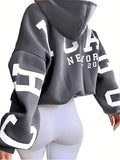 übergroßer langarm-hoodie