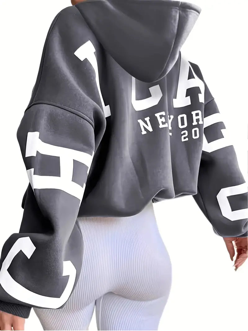 übergroßer langarm-hoodie