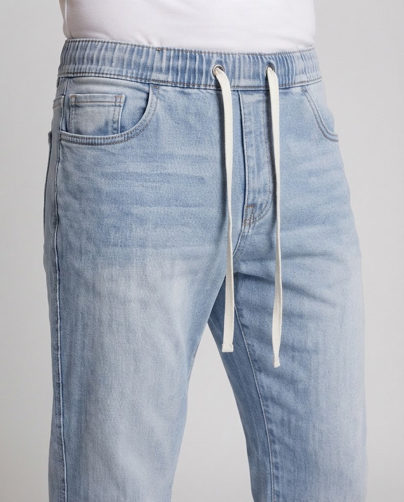Herren Weite Stonewashed-Denim-Jeans mit bodenlangem Saum und relaxed Fit Shop Nory