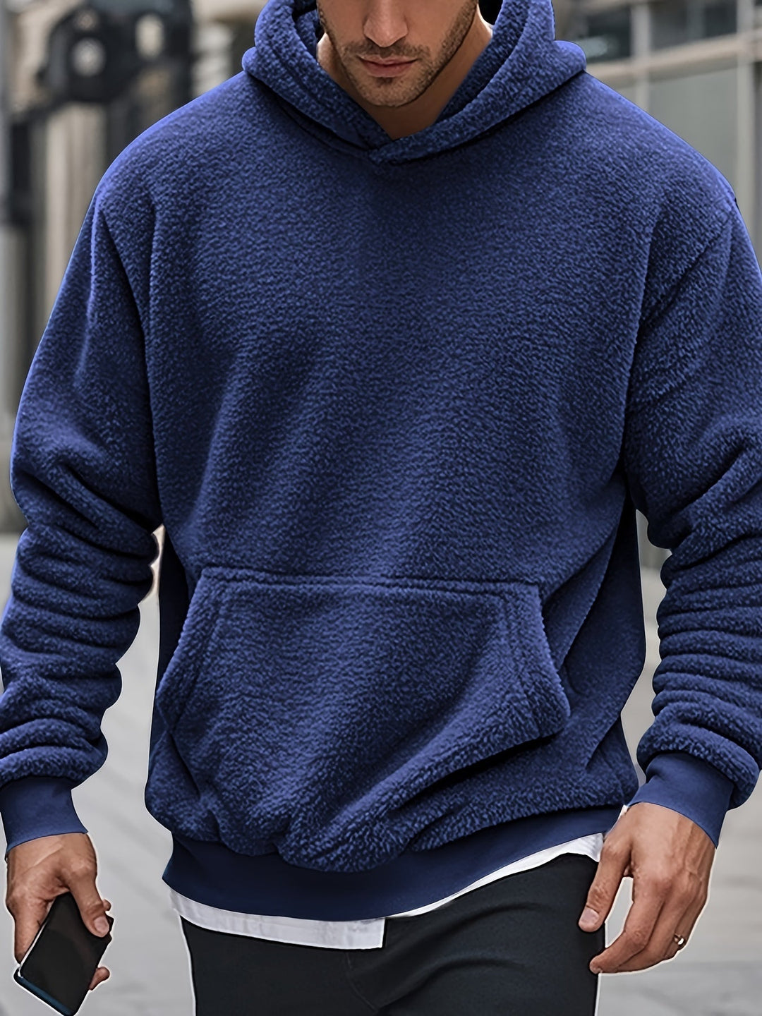 Weiche Fleece-hoodie Polyester Komfort und Stil