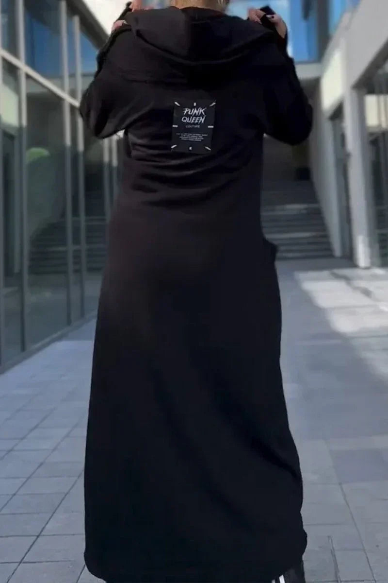 Langes Hoodie-Kleid mit Modernem Schnitt