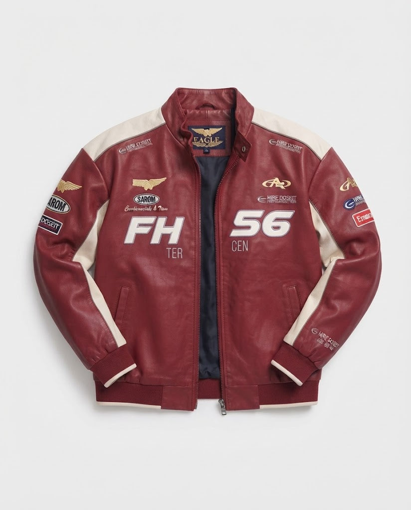 Herren Modische Kunstlederjacke mit praktischen Details Shop Nory