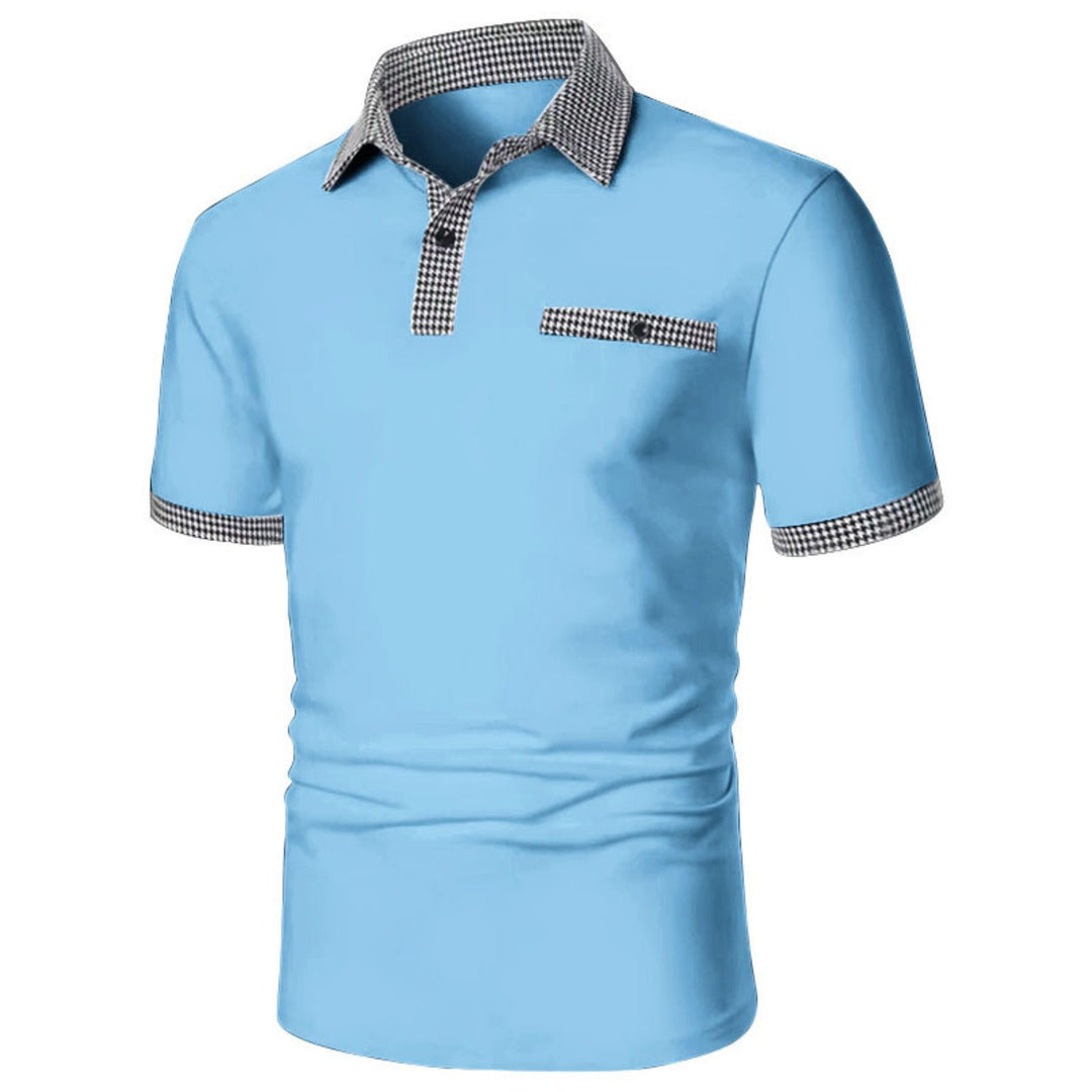 Farblich passendes POLO-Shirt mit Knöpfen