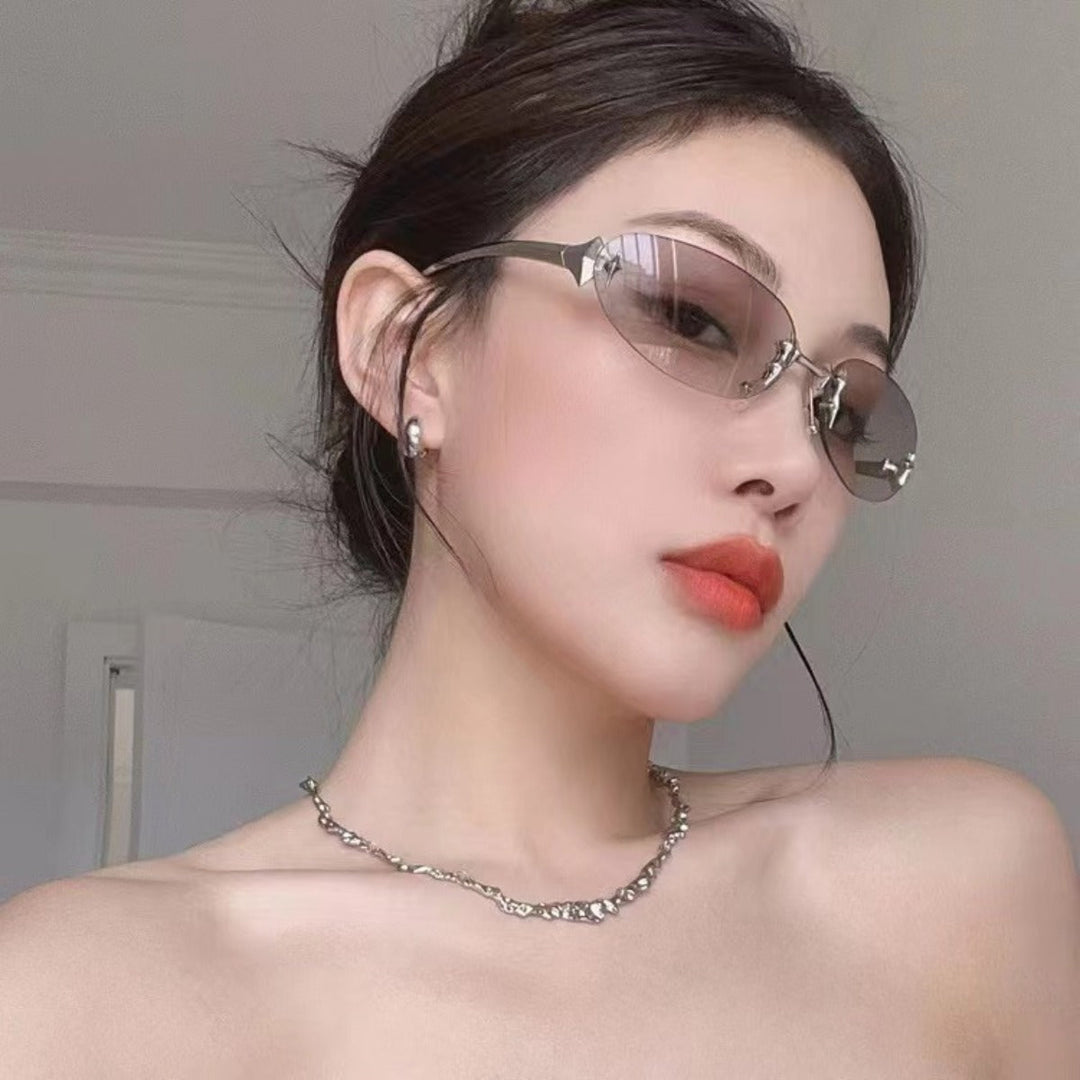 Shopnory | Star Rahmenlose Futuristische Sonnenbrille