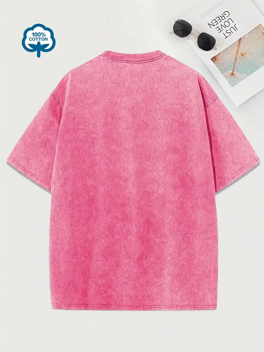 Baumwoll-T-Shirt mit Rundhalsausschnitt