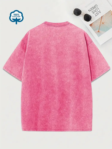 Baumwoll-T-Shirt mit Rundhalsausschnitt