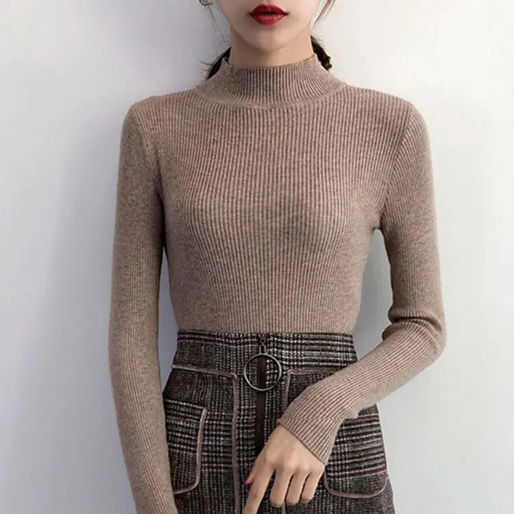 gerippter Wollpullover für Damen