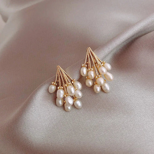 18K Vergoldete Silber-Ohrringe mit Perlenquaste – Noelle | Shop Nory