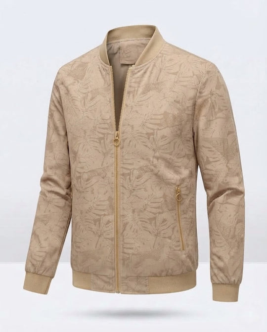 Herren Moderne Bomberjacke mit Pflanzenmuster Shop Nory