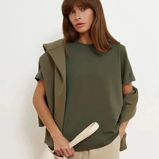 Damen-T-Shirt Aus 100% Baumwolle
