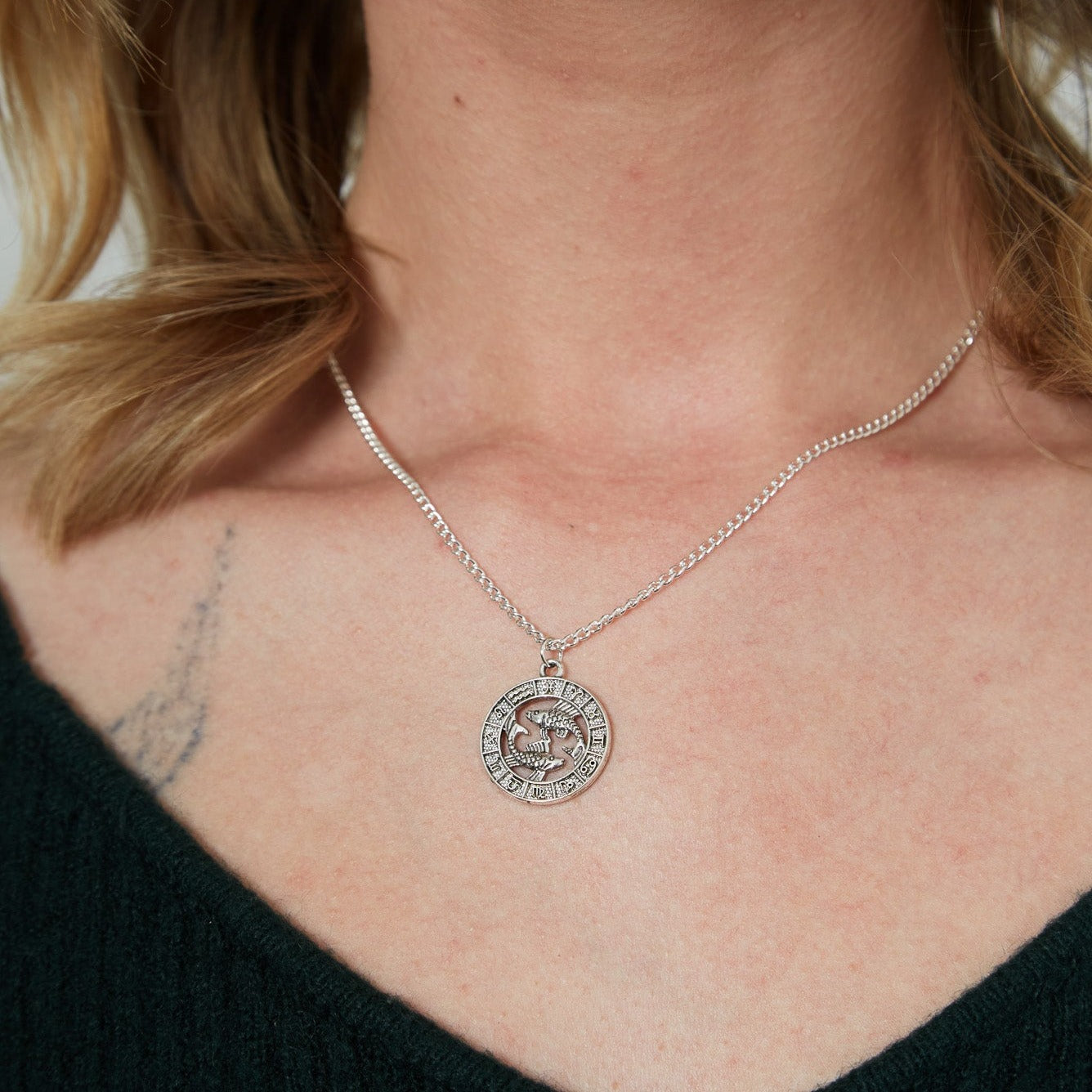 Silver Zodiac Coin Charm Necklace | Shop Nory