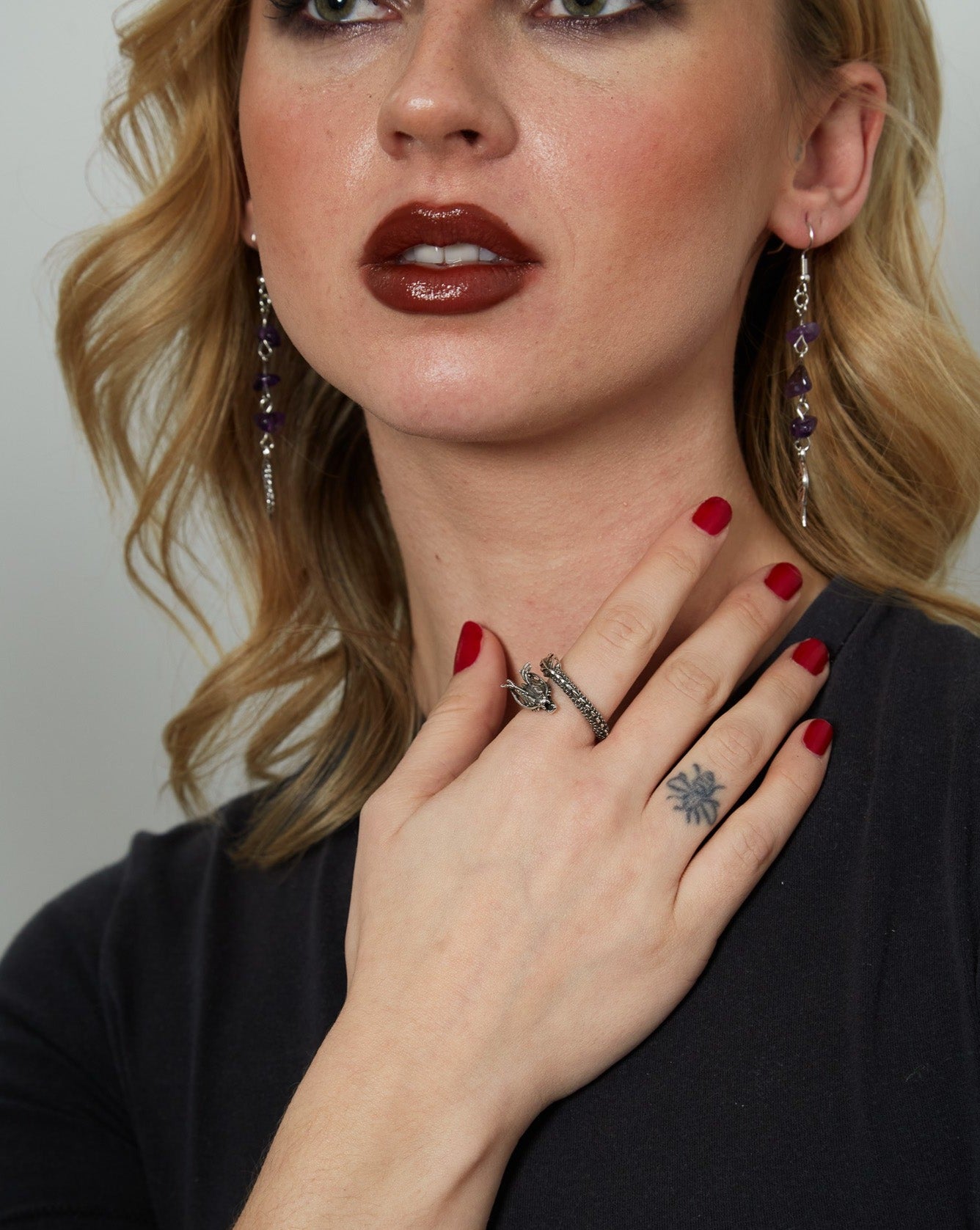 Sterling Silver Scaled Dragon Ring | Shop Nory