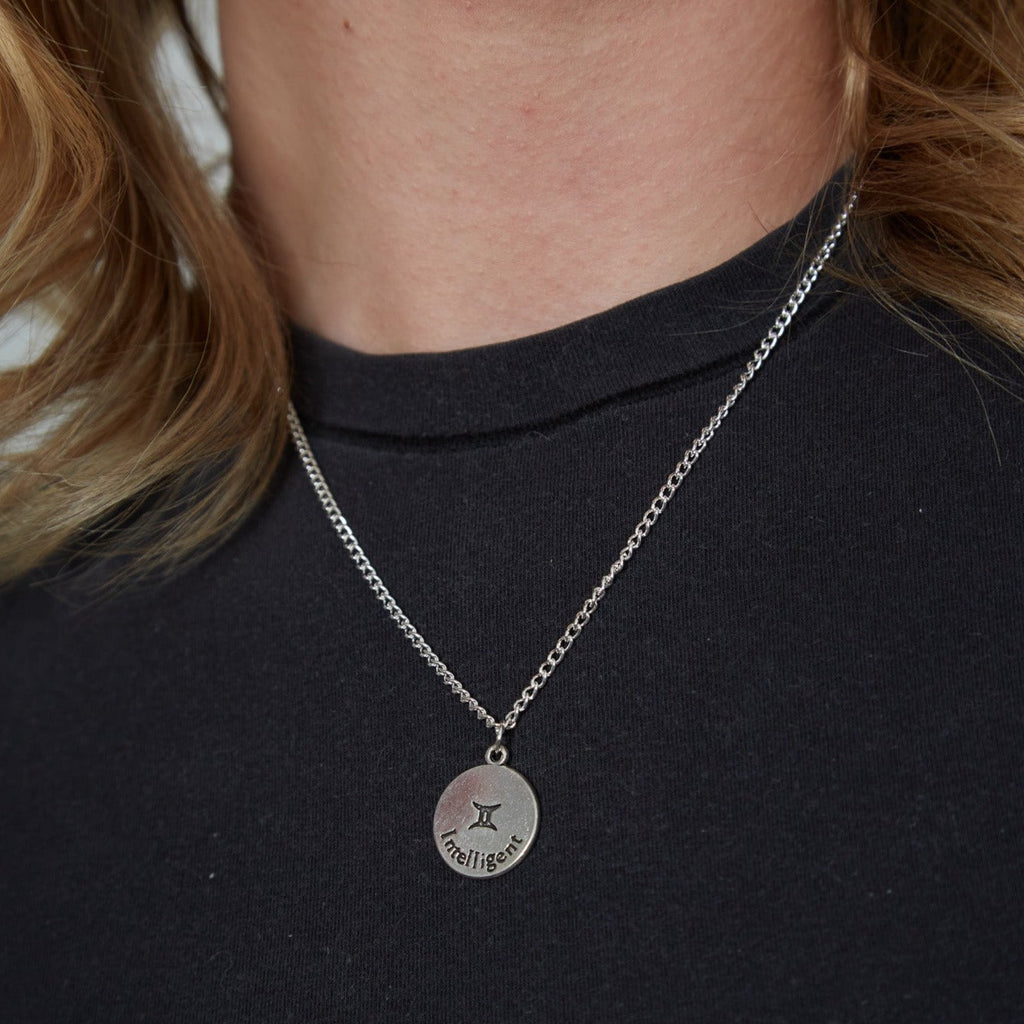 Silver Zodiac Reversible Coin Charm Necklace | Shop Nory