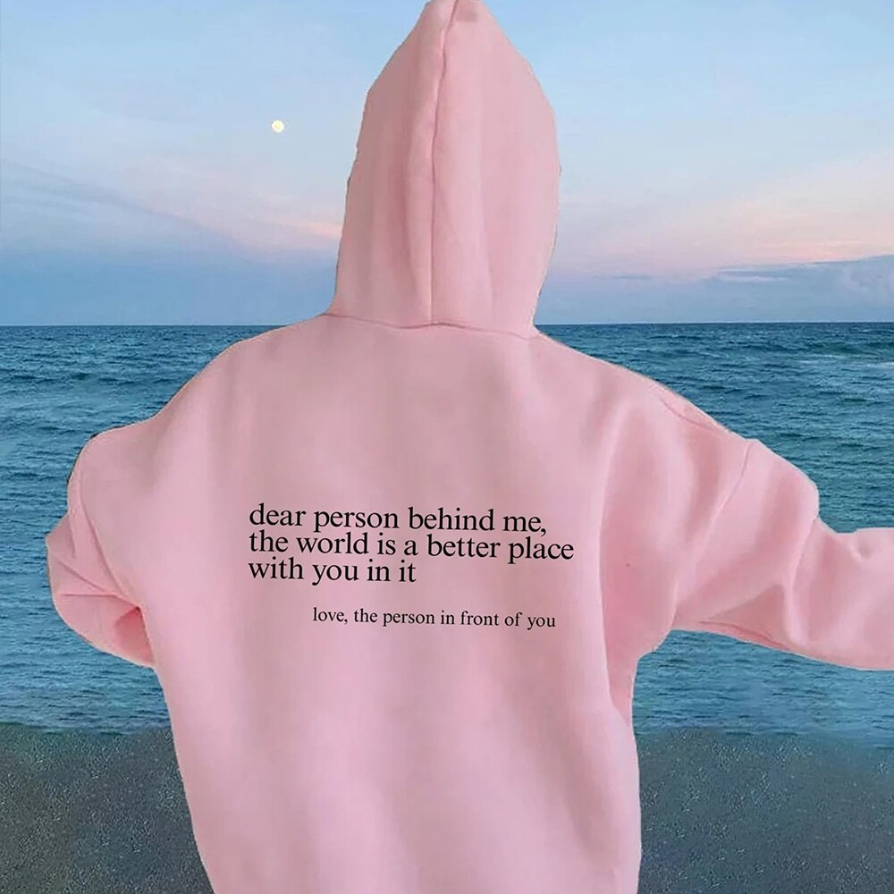 Hoodie mit Rücken-Spruch