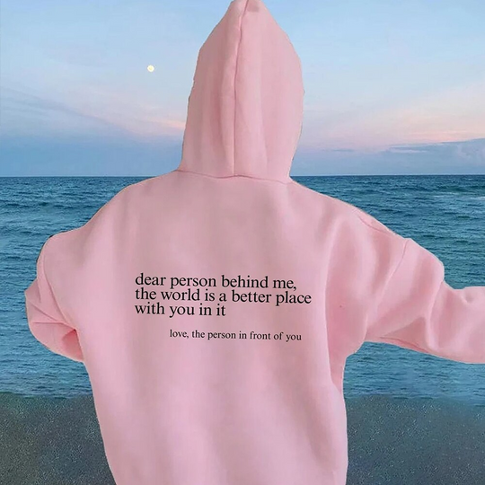 Hoodie mit Rücken-Spruch