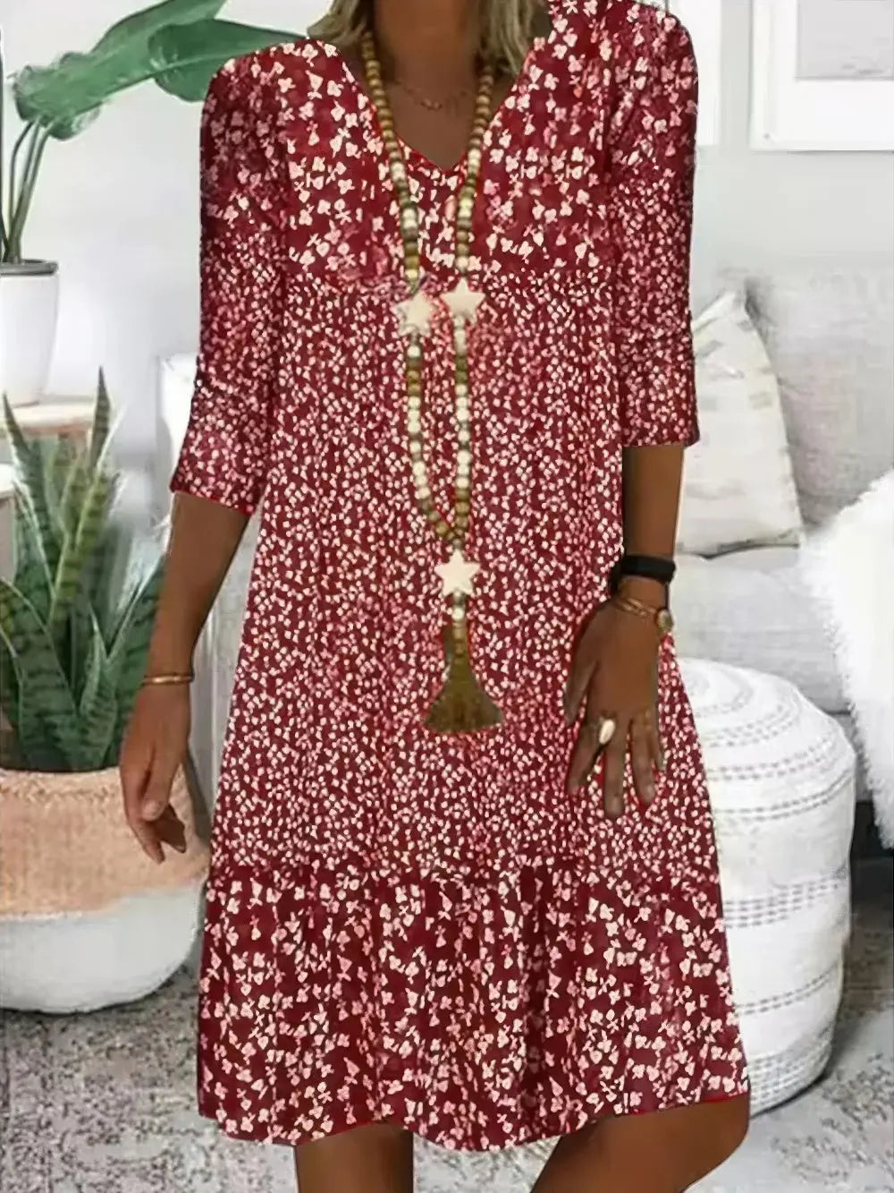 Damen Sommerkleid mit Blumenmuster