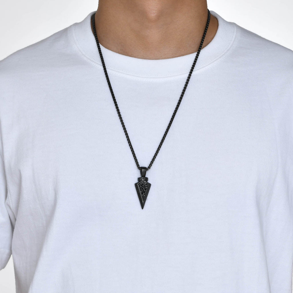 Herren Halskette "Dwayne" in schwarz - Edelstahl | Shop Nory