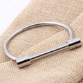 Herren Armreif aus hochwertigem Edelstahl mit modernem minimalistischen Design Shop Nory