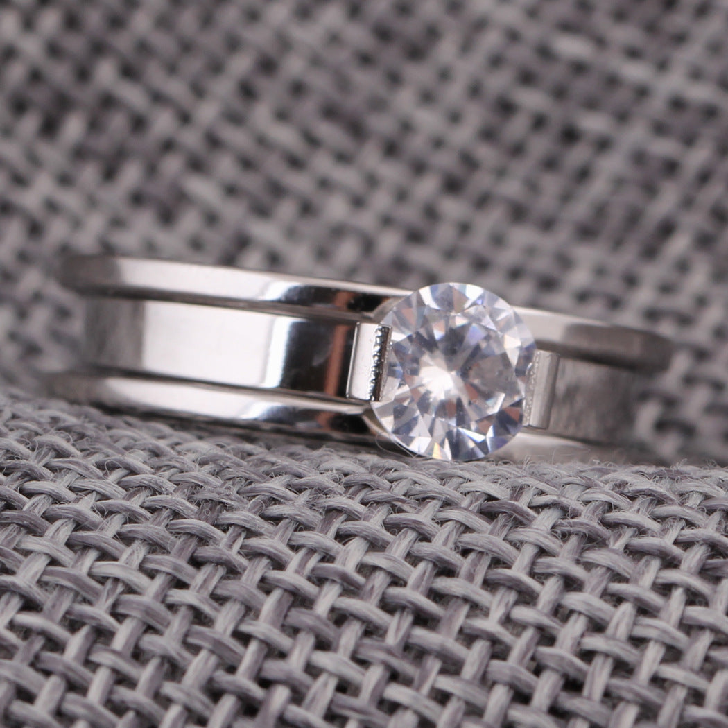 Damen Ring mit funkelndem Zirkonia und modernem Design Shop Nory