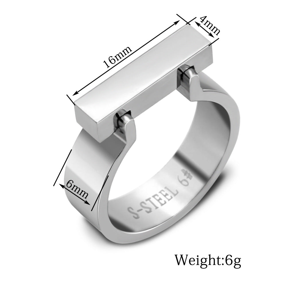 Damen Ring mit modernem minimalistischen Design und hochglänzendem Oberfläche Shop Nory