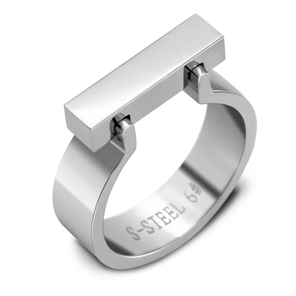 Damen Ring mit modernem minimalistischen Design und hochglänzendem Oberfläche Shop Nory