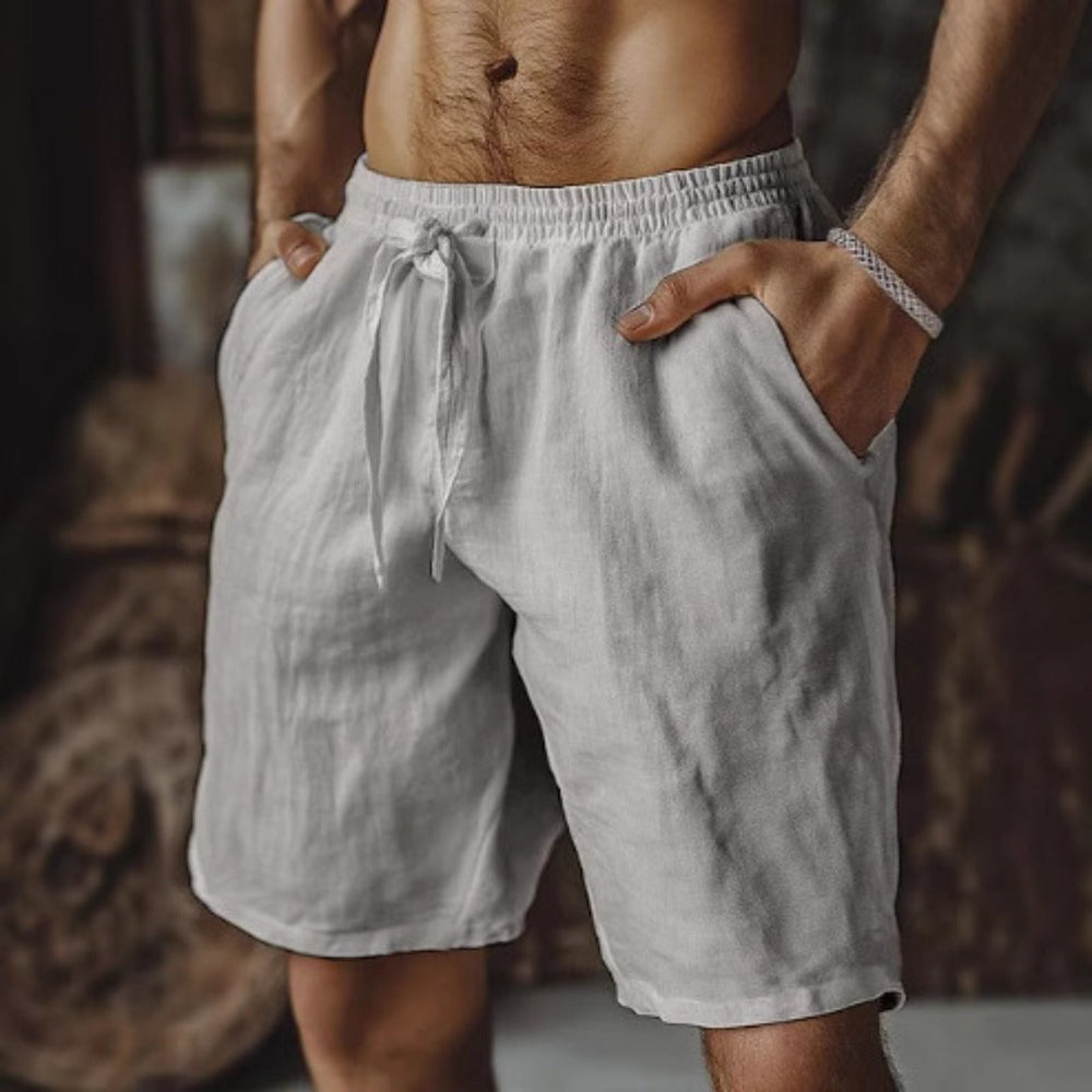Herren-Schnürshorts aus Baumwolle