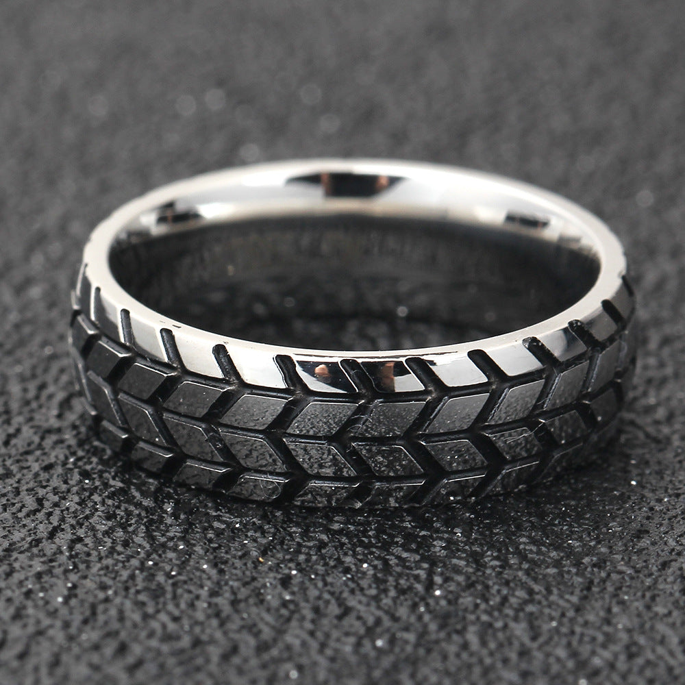 Herren Ring mit einzigartigem Reifenprofil-Design Shop Nory