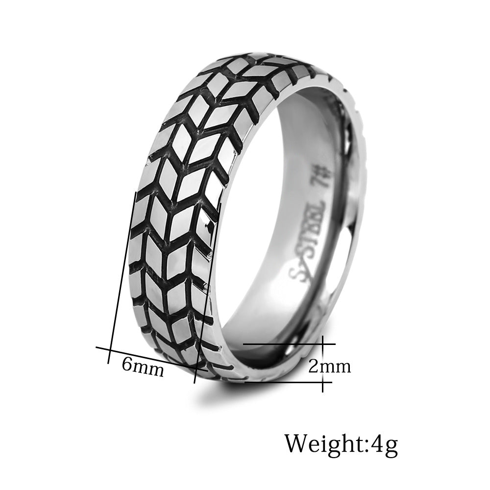 Herren Ring mit einzigartigem Reifenprofil-Design Shop Nory