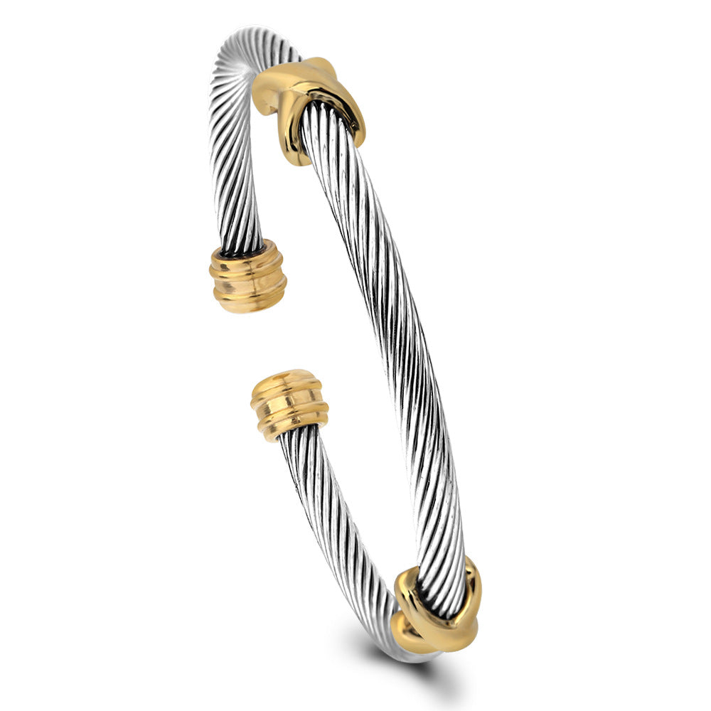 Damen Armreifen mit modernem Drahtdesign und eleganten Akzenten Shop Nory