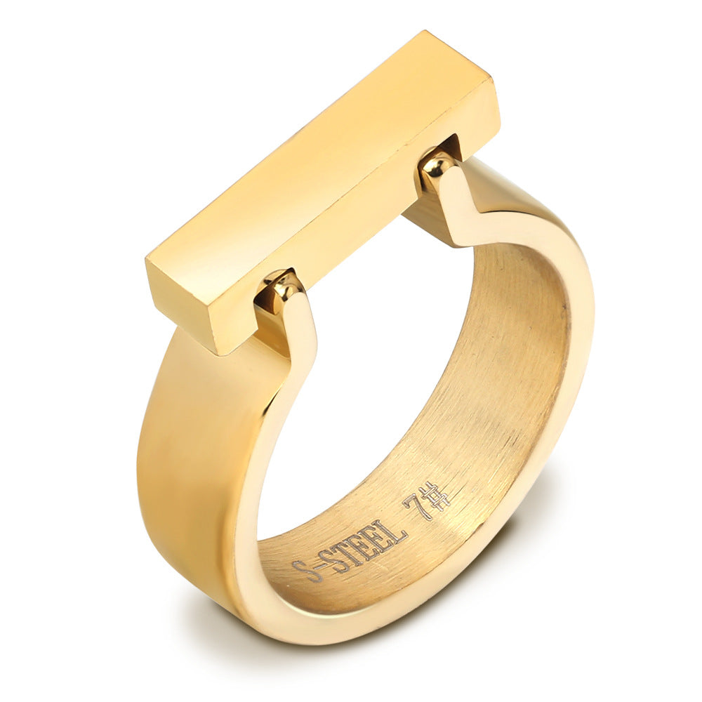 Damen Ring mit modernem minimalistischen Design und hochglänzendem Oberfläche Shop Nory