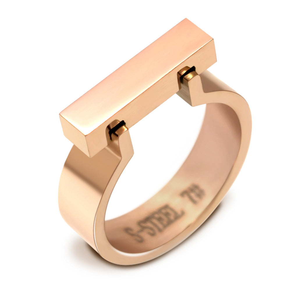 Damen Ring mit modernem minimalistischen Design und hochglänzendem Oberfläche Shop Nory