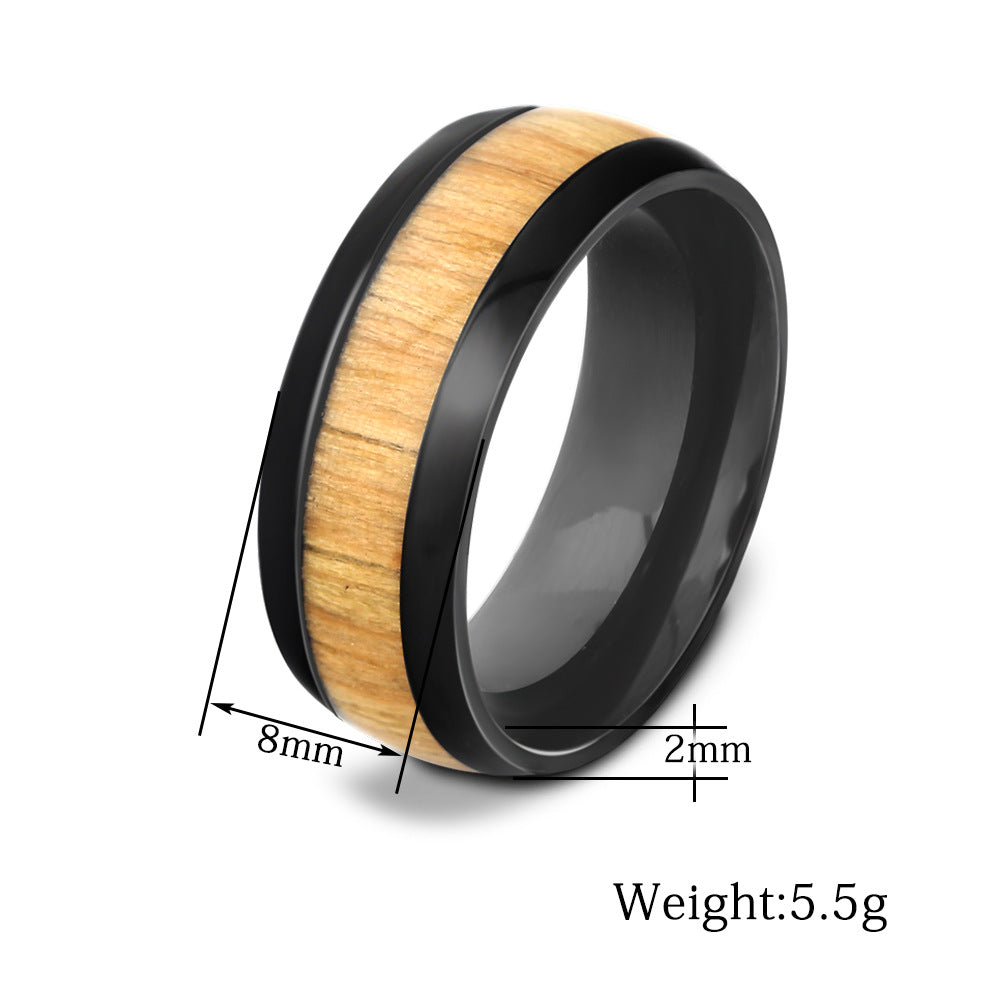 Herren Ring aus hochwertigem Tungsten mit elegantem Holz-Inlay Shop Nory