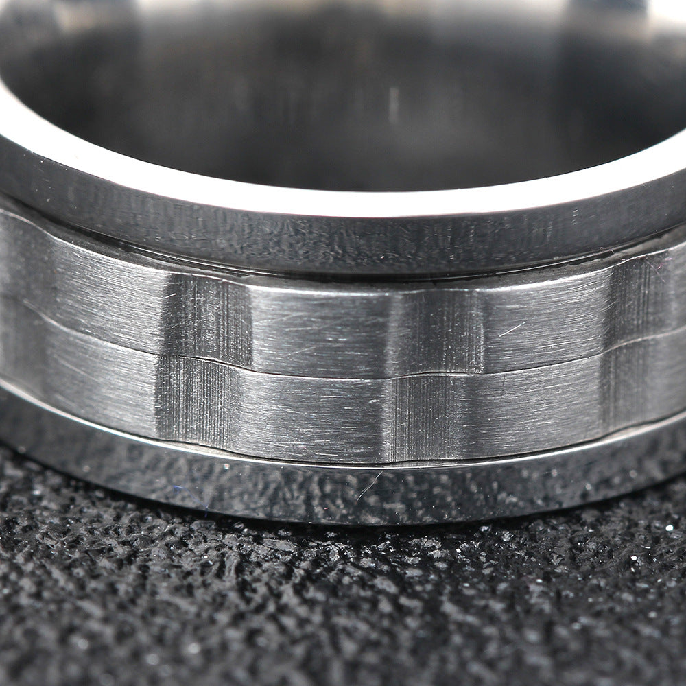 Herren Ring mit modernem geometrischen Design und polierter Oberfläche Shop Nory