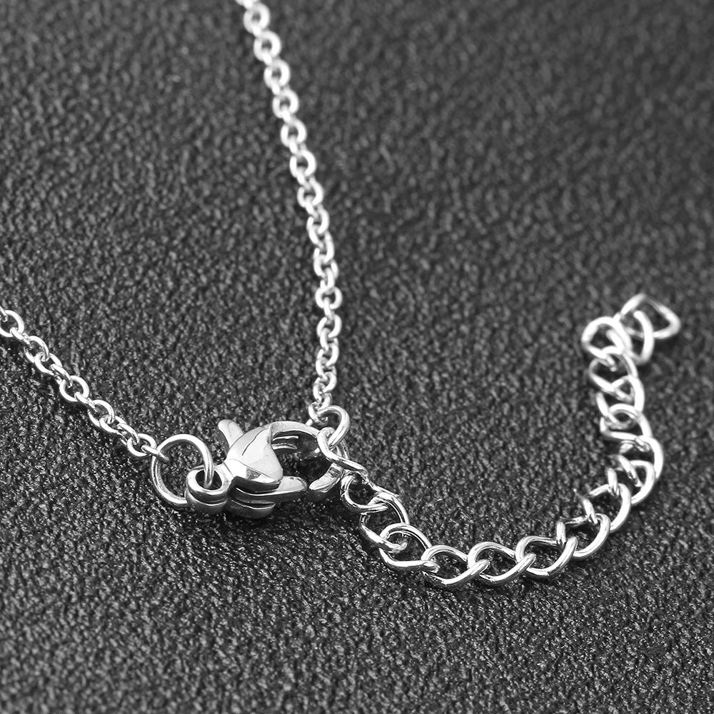 Damen Halskette mit kreativem Doppelring-Anhänger Shop Nory